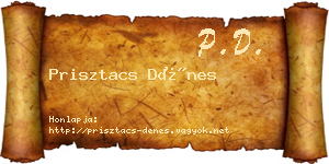 Prisztacs Dénes névjegykártya